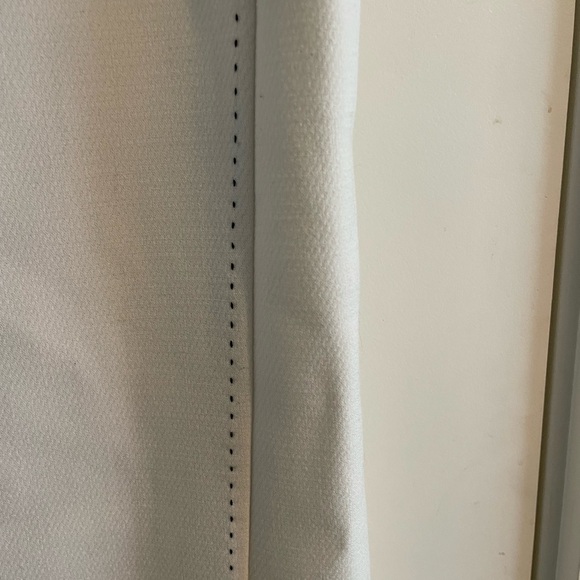 Classic white office dress with black side stitching. fully lined Size medium. - Picture 3 of 6